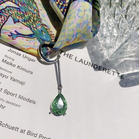 green drop  stone ear cuffs