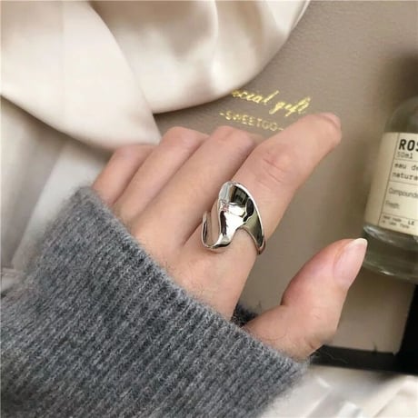 silver925 curve silver ring