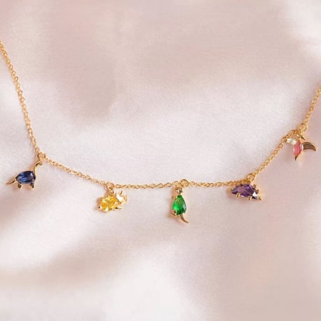 colorful dinosaur stone necklace/bracelet/anklet