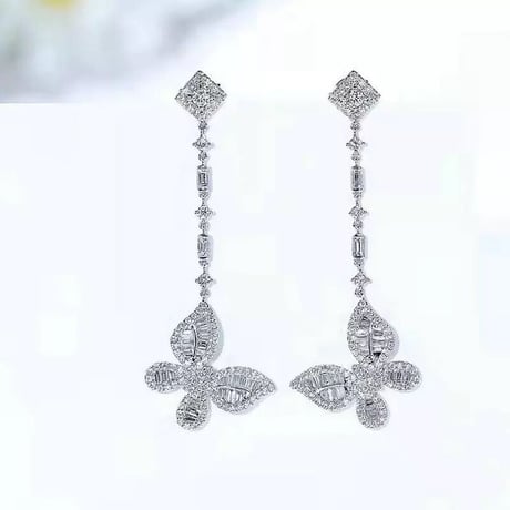butterfly stone long pierce