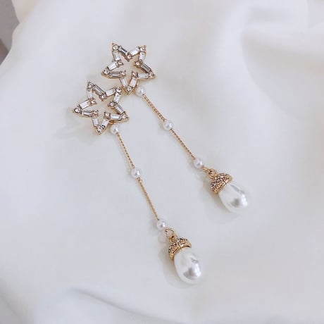 star long drop pearl pierce