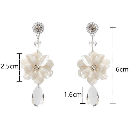 flower × clear drop pierce