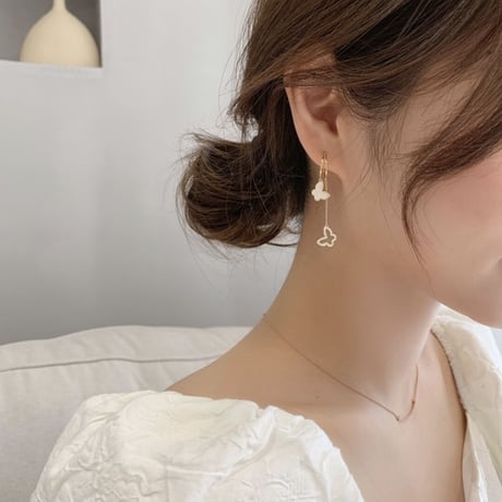 butterfly shell × stone asymmetry pierce
