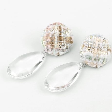tweed clear drop pierce