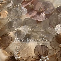 flower see-through long hair accessory