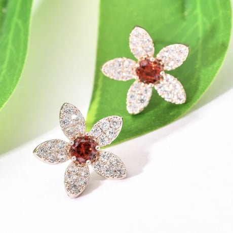 flower pink gold pierce