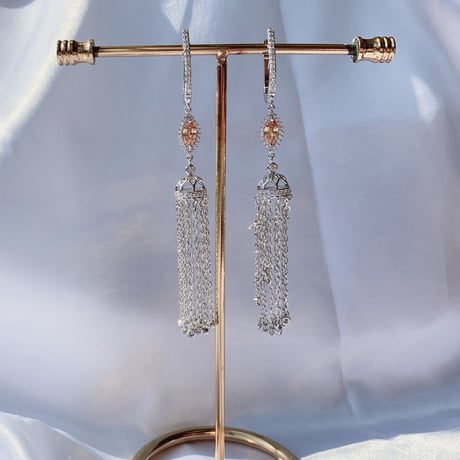 tassel stone long pierce