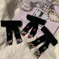 bijou ribbon hair pin