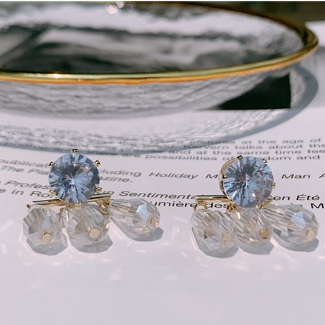 tassel clear stone2way  pierce