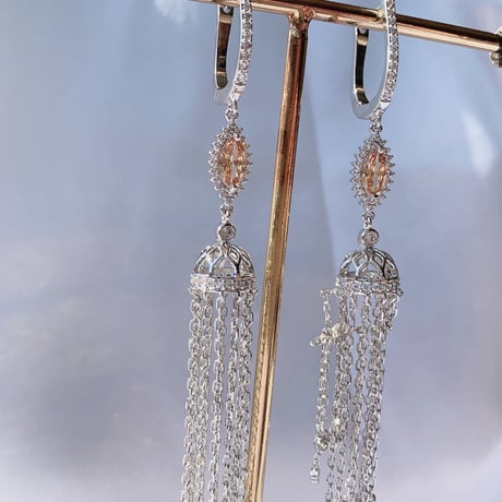 tassel stone long pierce