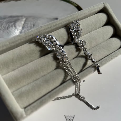 silver butterfly asymmetry pierce