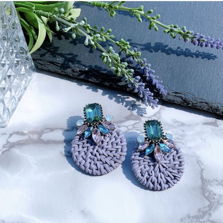 purple hoop bijou lantern pierce