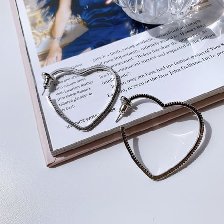 double heart hoop pierce