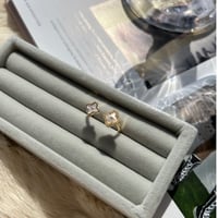 double shell flower open ring