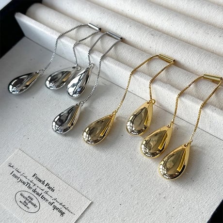 metal drop long pierce