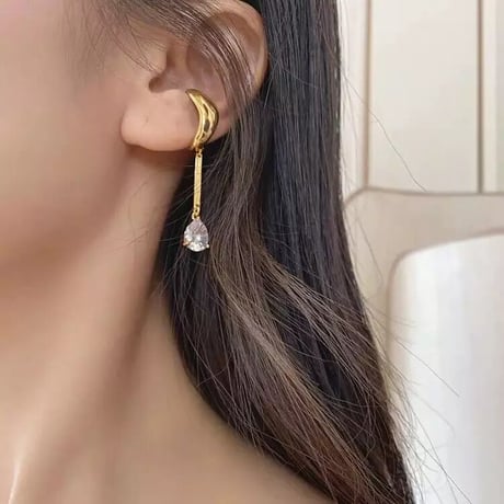 drop stone ear cuffs