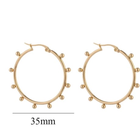 simple gold bowl hoop  pierce