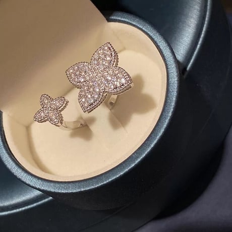 flower stone open ring