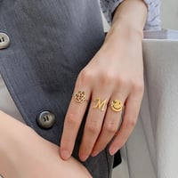 metal gold chain ring