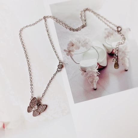 silver925 butterfly necklace