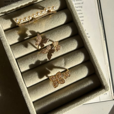 double flower open ring
