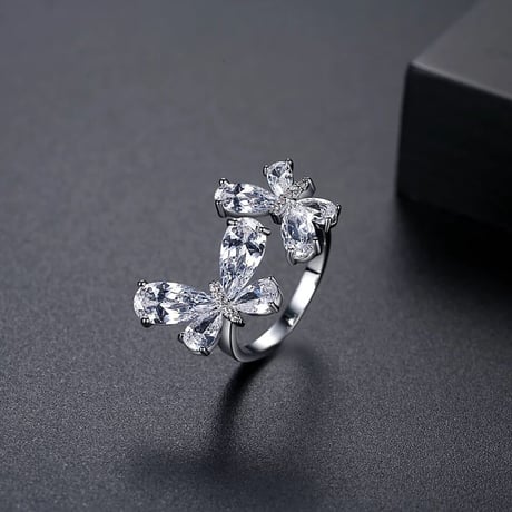 double butterfly open ring