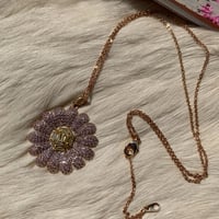 marguerite pink stone necklace