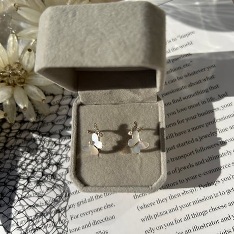shell butterfly hoop pierce