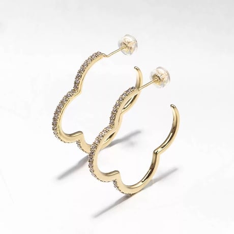 flower big hoop pierce