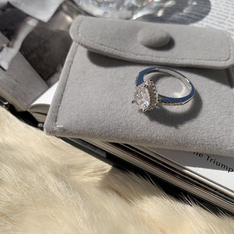 zirconia drop stone ring