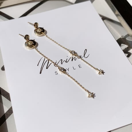 gold long chain pierce