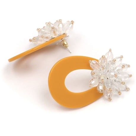 clear flower acryl pierce