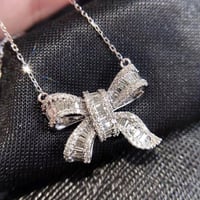 ribbon necklace  silver925