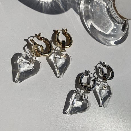 heart clear loop pierce