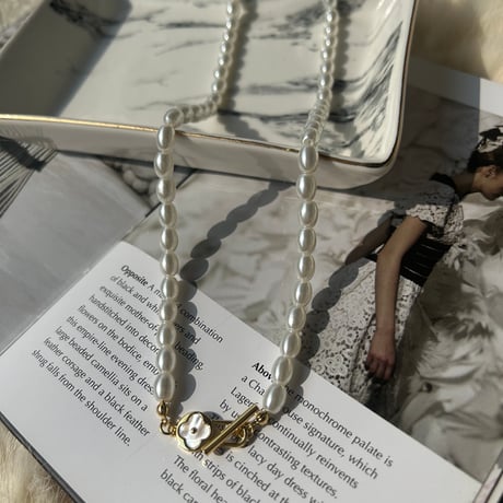 shell flower pearl necklace