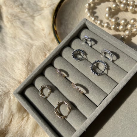 simple stone hoop pierce