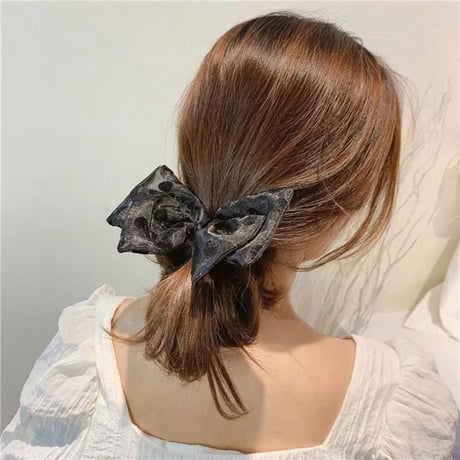 see-through polkadot hair valetta