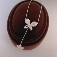 butterfly × flower necklace