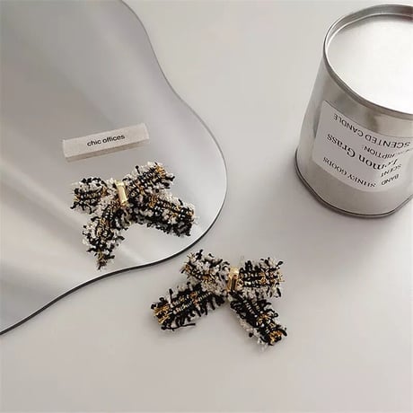 tweed ribbon pierce