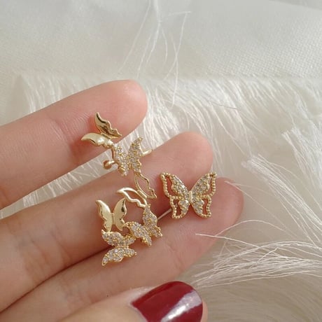 butterfly asymmetry  pierce ear cuffs