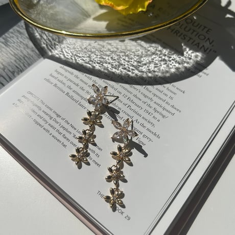 flower gold×stone shake  pierce