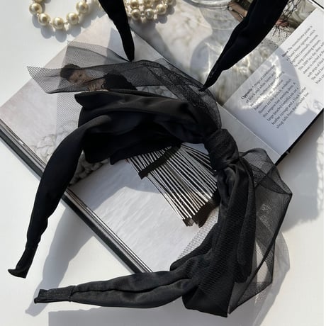tulle ribbon hair  band