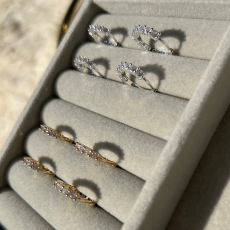 simple stone hoop pierce