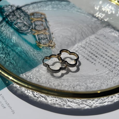 flower stone hoop  pierce