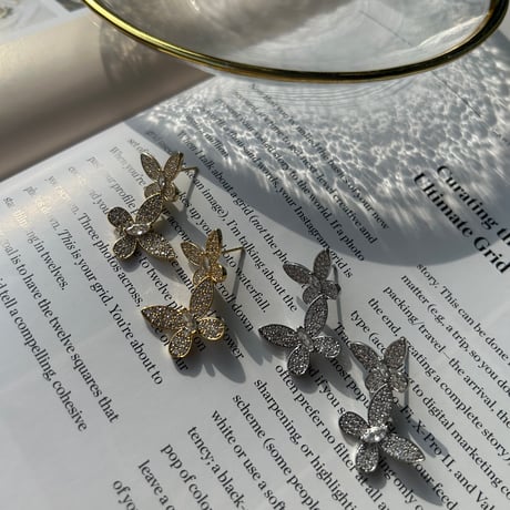 double butterfly stone pierce