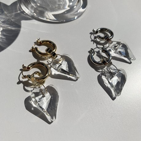 heart clear loop pierce