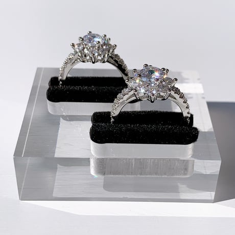 flower stone open ring
