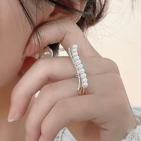 pearl double ring