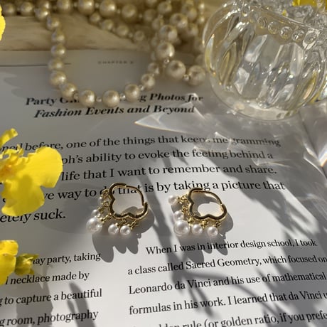 flower loop pearl pierce