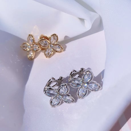 one point flower earring